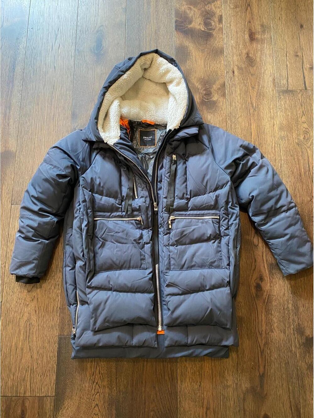 Orolay Womens Thickened Down Jacket, Zippered Pockets & Side Zips Size Small